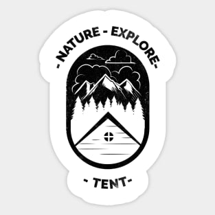 Camping Tent Funny Adventure Vintage Since Sticker